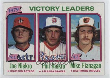 1980 Topps - [Base] #205 - League Leaders - Joe Niekro, Phil Niekro, Mike Flanagan (Victories)