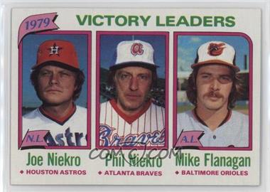 1980 Topps - [Base] #205 - League Leaders - Joe Niekro, Phil Niekro, Mike Flanagan (Victories)