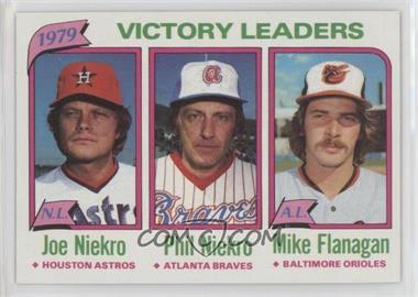 1980 Topps - [Base] #205 - League Leaders - Joe Niekro, Phil Niekro, Mike Flanagan (Victories)