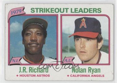 1980 Topps - [Base] #206 - League Leaders - J.R. Richard, Nolan Ryan (Strikeouts) [Good to VG‑EX]