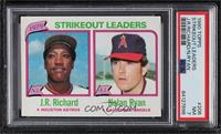 League Leaders - J.R. Richard, Nolan Ryan (Strikeouts) [PSA 7 NM]