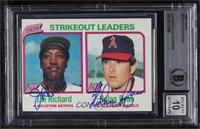 League Leaders - J.R. Richard, Nolan Ryan (Strikeouts) [BAS BGS Authe…