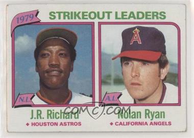 1980 Topps - [Base] #206 - League Leaders - J.R. Richard, Nolan Ryan (Strikeouts)