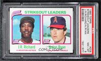 League Leaders - J.R. Richard, Nolan Ryan (Strikeouts) [PSA 8 NM̴…