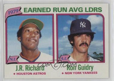1980 Topps - [Base] #207 - League Leaders - J.R. Richard, Ron Guidry (Earned Run AVG)