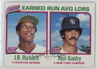 1980 Topps - [Base] #207 - League Leaders - J.R. Richard, Ron Guidry (Earned Run AVG)