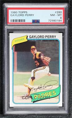 1980 Topps - [Base] #280 - Gaylord Perry [PSA 8 NM‑MT]