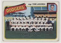 Team Checklist - Tommy Lasorda, Los Angeles Dodgers Team [Poor to Fai…