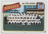 Team Checklist - Tommy Lasorda, Los Angeles Dodgers Team [Good to VG&…