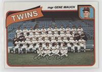 Team Checklist - Minnesota Twins Team, Gene Mauch