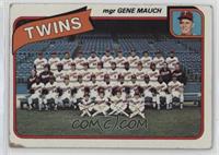 Team Checklist - Minnesota Twins Team, Gene Mauch [Poor to Fair]