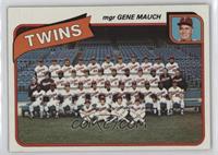 Team Checklist - Minnesota Twins Team, Gene Mauch
