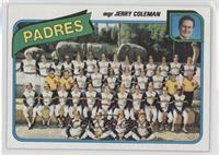 Team Checklist - San Diego Padres Team, Jerry Coleman [Good to VGR…