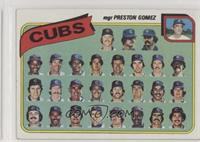 Team Checklist - Chicago Cubs Team, Preston Gomez