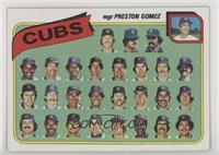 Team Checklist - Chicago Cubs Team, Preston Gomez