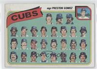 Team Checklist - Chicago Cubs Team, Preston Gomez [Poor to Fair]