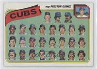 Team Checklist - Chicago Cubs Team, Preston Gomez [Poor to Fair]