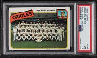 Team Checklist - Earl Weaver, Baltimore Orioles Team [PSA 7 NM]