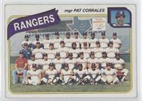 Team Checklist - Texas Rangers Team, Pat Corrales