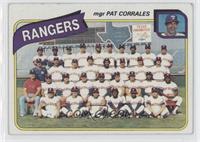 Team Checklist - Texas Rangers Team, Pat Corrales