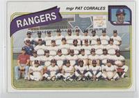 Team Checklist - Texas Rangers Team, Pat Corrales