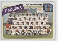 Team Checklist - Texas Rangers Team, Pat Corrales [Noted]