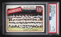 Team Checklist - New York Yankees Team (Dick Howser) [PSA 4 VG‑…