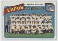 Team Checklist - Montreal Expos Team, Dick Williams