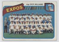 Team Checklist - Montreal Expos Team, Dick Williams [Poor to Fair]