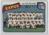 Team Checklist - Montreal Expos Team, Dick Williams