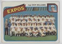 Team Checklist - Montreal Expos Team, Dick Williams [Good to VG‑…