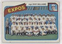 Team Checklist - Montreal Expos Team, Dick Williams