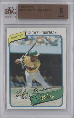 1980 Topps - [Base] #482.1 - Rickey Henderson [BVG 8 NM‑MT]