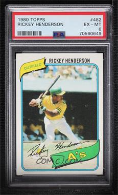 1980 Topps - [Base] #482.1 - Rickey Henderson [PSA 6 EX‑MT]
