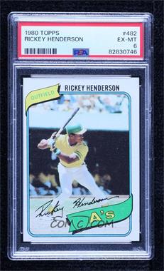 1980 Topps - [Base] #482.1 - Rickey Henderson [PSA 6 EX‑MT]