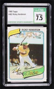 1980 Topps - [Base] #482.1 - Rickey Henderson [CSG 7.5 Near Mint+]