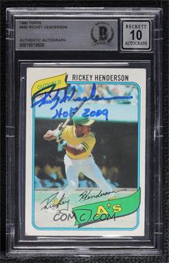 1980 Topps - [Base] #482.1 - Rickey Henderson [BAS BGS Authentic]