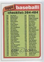 Checklist - Cards 364-484