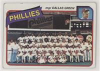 Team Checklist - Philadelphia Phillies Team, Dallas Green [Poor to Fa…