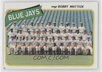 Team Checklist - Toronto Blue Jays Team, Bobby Mattick