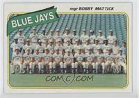 Team Checklist - Toronto Blue Jays Team, Bobby Mattick [Noted]