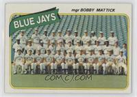 Team Checklist - Toronto Blue Jays Team, Bobby Mattick