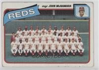 Team Checklist - Cincinnati Reds Team, John McNamara [Good to VG̴…