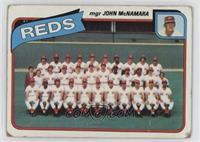 Team Checklist - Cincinnati Reds Team, John McNamara [Poor to Fair]