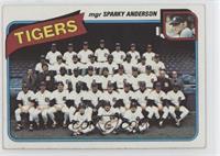 Team Checklist - Detroit Tigers Team, Sparky Anderson
