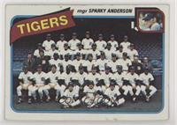 Team Checklist - Detroit Tigers Team, Sparky Anderson [Poor to Fair]