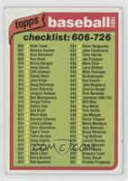 Checklist - Cards 606-726