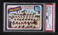 Team Checklist - Milwaukee Brewers Team (George Bamberger) [PSA 8 NM&…