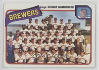 Team Checklist - Milwaukee Brewers Team (George Bamberger) [Poor to F…