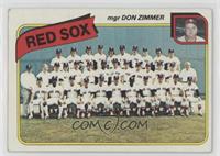 Team Checklist - Boston Red Sox Team, Don Zimmer [Good to VG‑EX]